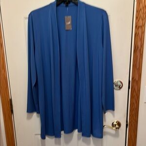 J Jill Wearever Collection Blue Open Front Cardigan  Size XL. NWT